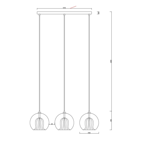 Lampa wisząca Arette złota 3xE27