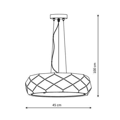 Lampa wisząca Reus różowe złoto 3xE27