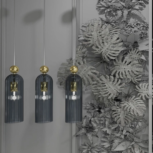 Lampa wisząca Piega 1 smoked 1xE14