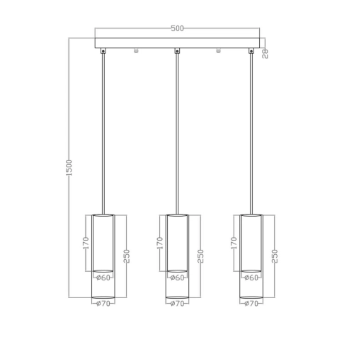 Lampa wisząca Manacor złota 3xGU10