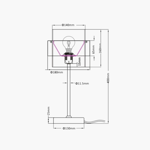 Lampa stołowa Miele biurkowa czarna 1xE14