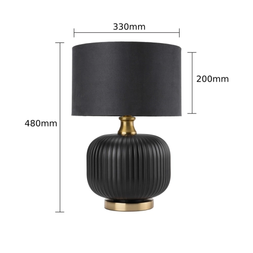 Lampa stołowa Tamiza czarna 1xE27