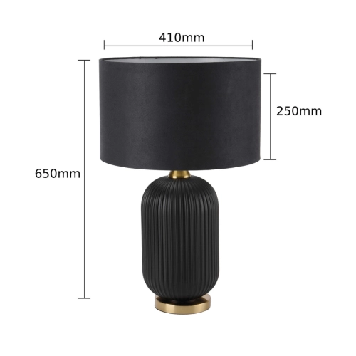 Lampa stołowa Tamiza czarna 1xE27