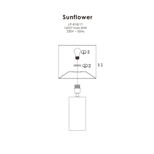 Lampa stołowa Sunflower biała 1xE27