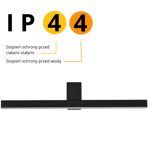 Kinkiet Nevada 40 cm czarny IP44 LED 4000K