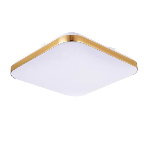 Plafon kwadratowy Babilon 38 cm złoty LED 4000K