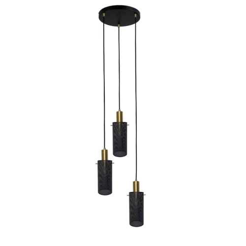 Lampa wisząca Tirana 3 czarna 3xE27