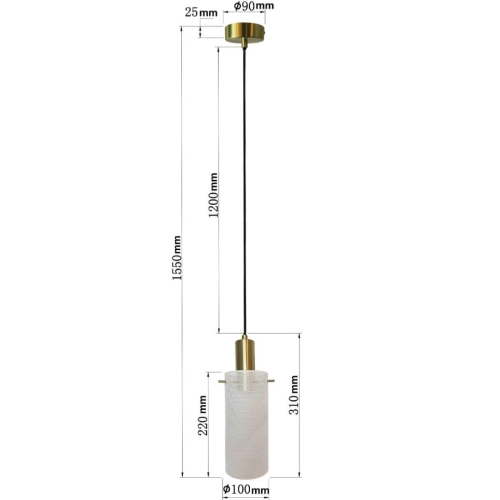 Lampa wisząca Tirana 1 biała 1xE27
