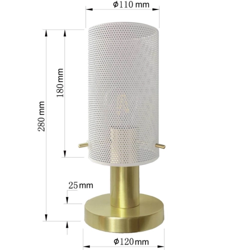 Lampa biurkowa Tirana biała 1xE27