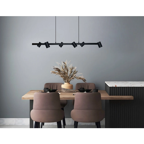 Lampa wisząca Snow 6 czarna 6xGU10
