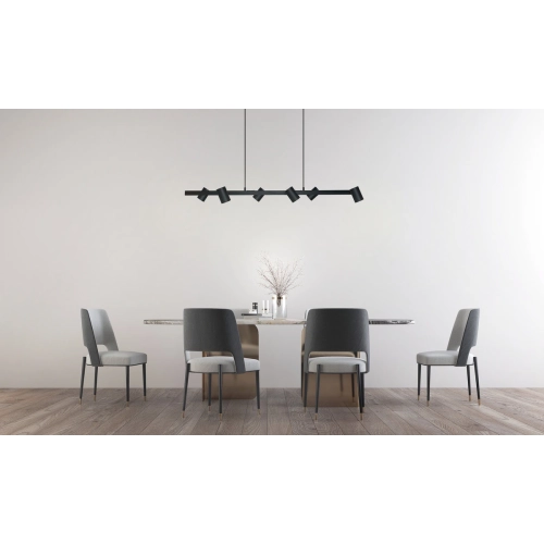 Lampa wisząca Snow 6 czarna 6xGU10