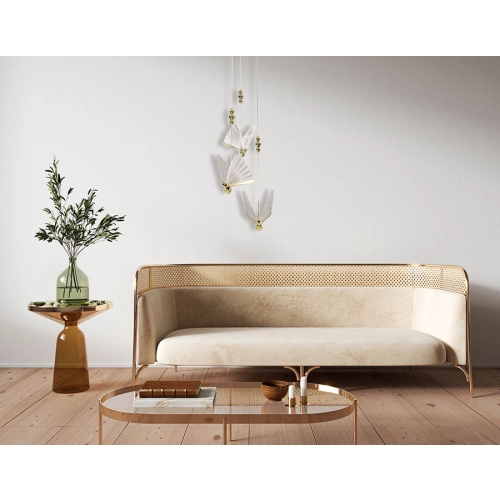 Lampa wisząca Mariposa 1 złota LED CCT