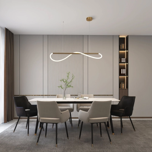 Lampa wisząca Meleca S złota LED 4000K