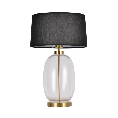 Lampa stołowa Amur czarno - transparentna 1xE27