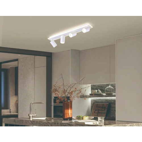 Zestaw reflektorów plafon Parma biały 4xGU10 plus LED