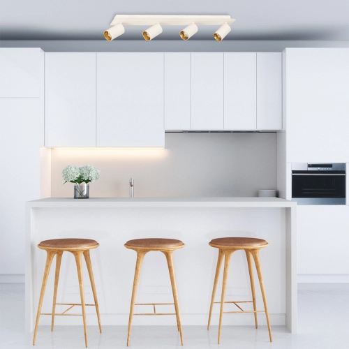 Zestaw reflektorów plafon Parma biały 4xGU10 plus LED