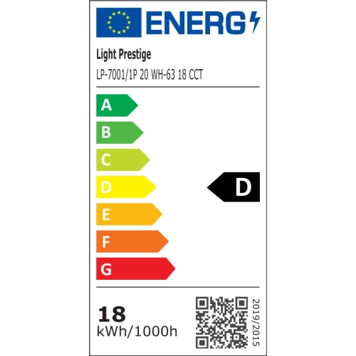 Lampa wisząca Ibros biała 18W IP20 LED CCT