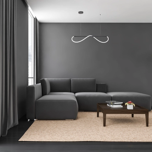 Lampa wisząca Meleca S czarna LED 4000K