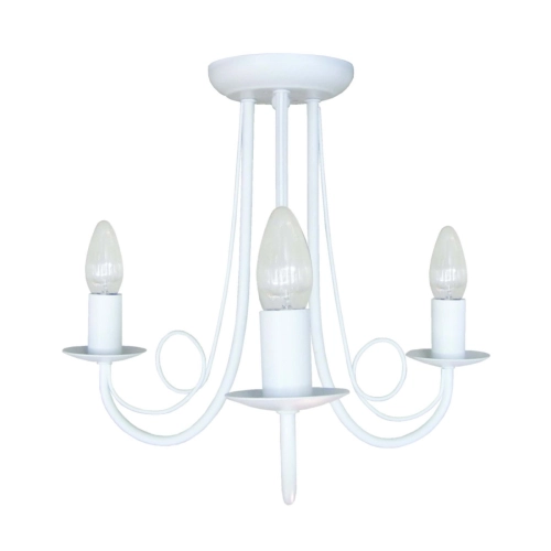 Lampa wisząca Perła biała 3xE14