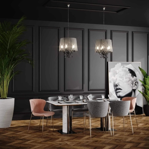 Lampa wisząca Mona czarna 3xE14