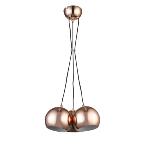 Lampa wisząca Rame miedziana 3xE14