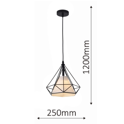 Lampa wisząca Nola czarna 1xE27