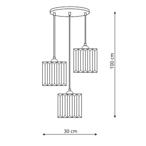 Lampa wisząca Galactico czarna 3xE27