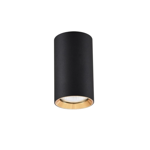 Tuba natynkowa Manacor 13 cm czarno - złote 1xGU10