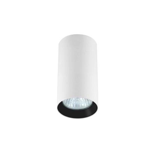 Tuba natynkowa Manacor 13 cm biało - czarna 1xGU10