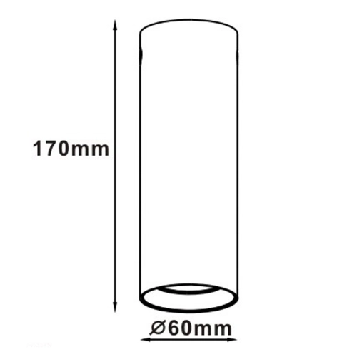 Tuba natynkowa Manacor 17 cm biało - czarne 1xGU10