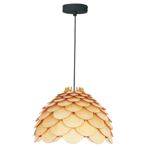 Lampa wiszaca Burgo mała drewniana 1xE27