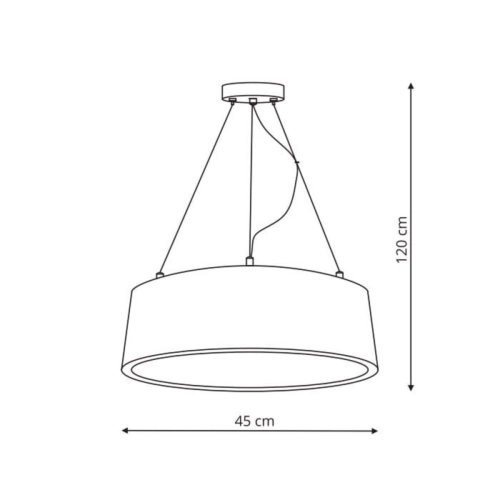 Lampa wisząca Malaga szara LED 3000K