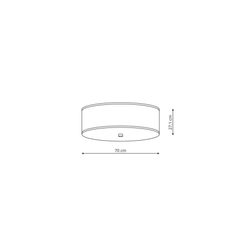 Plafon Girona szary 70 cm 5xE27