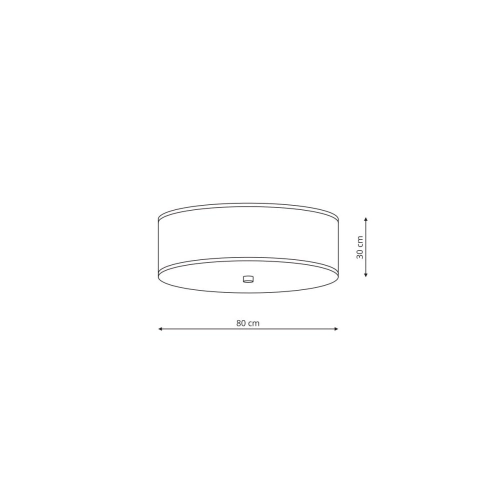 Plafon Girona szary 80 cm 6xE27