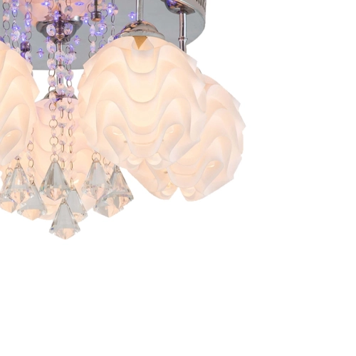 Ozdobny plafon Sada srebrny 3xE14 plus LED