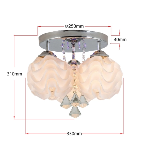 Ozdobny plafon Sada srebrny 3xE14 plus LED