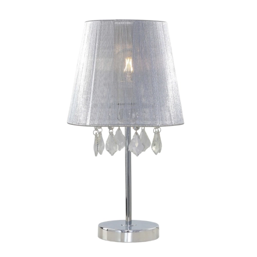 Lampa stołowa Mona srebrna 1xE14