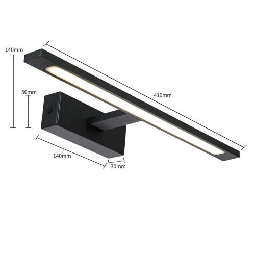 Kinkiet Isla czarny 41cm IP44 LED CCT