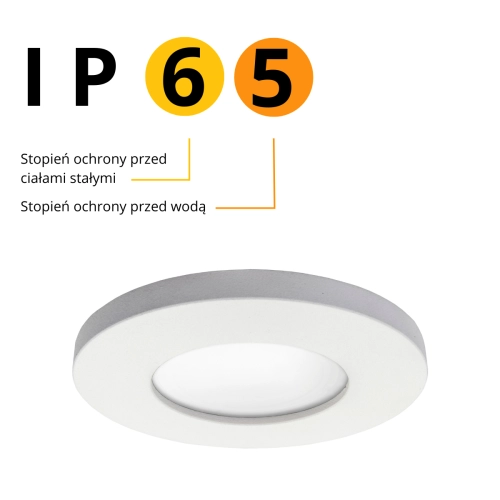 Oczko podtynkowe Lagos białe IP65 1xGU10