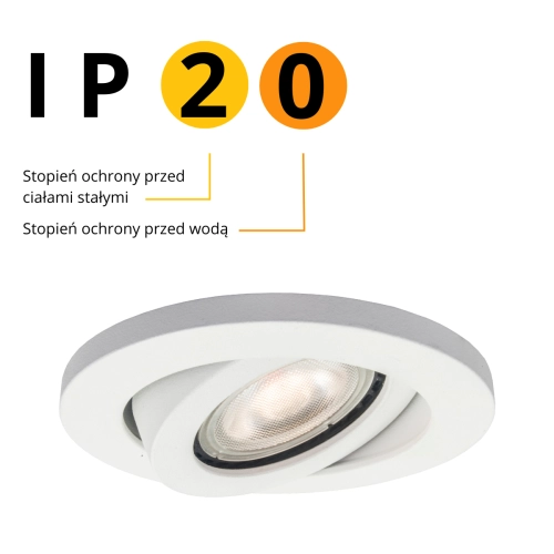 Ruchome oczko podtynkowe Lagos białe IP20 1xGU10