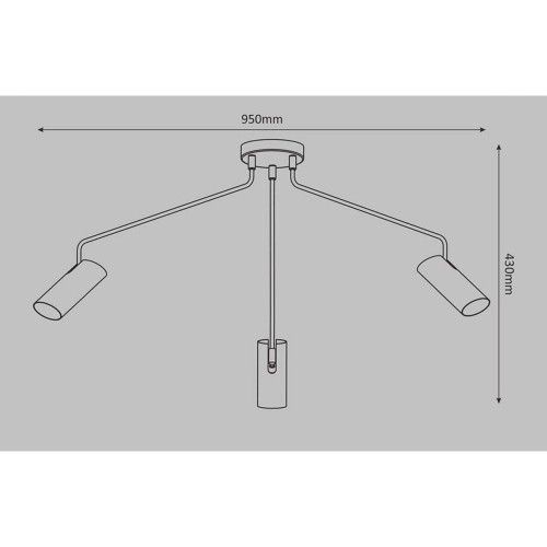 Lampa wisząca Futuro czarna 3xGU10