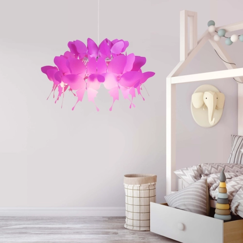 Lampa wisząca Farfalla ciemny róż 1xE27