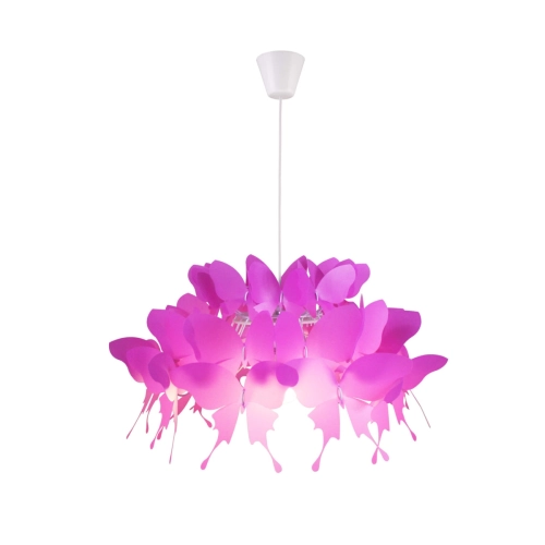Lampa wisząca Farfalla ciemny róż 1xE27