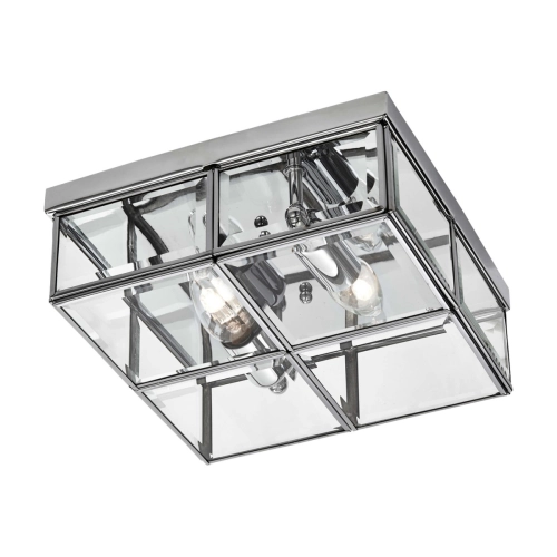 Plafon Monza srebrny 2xE14