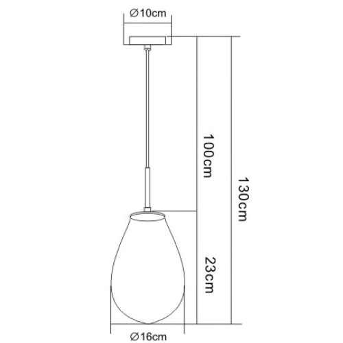 Lampa wisząca Fondi czarna 1xE14