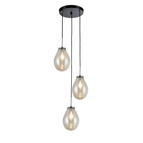 Lampa wisząca Fondi czarna 3xE14
