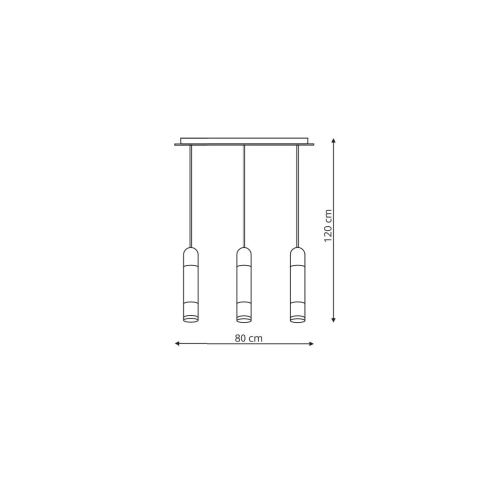 Lampa wisząca Forli biała LED 3000K