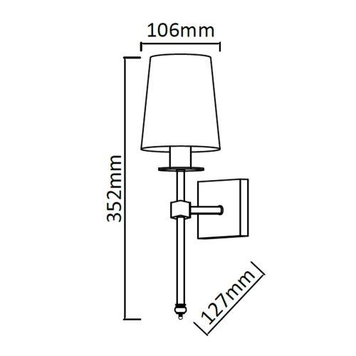 Kinkiet Casoli chrom 1xE14