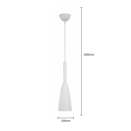 Lampa wisząca Solin 1 biała 1xE27