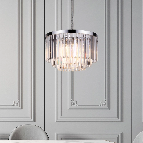 Lampa wisząca Vetro 5 srebrna 5xE14